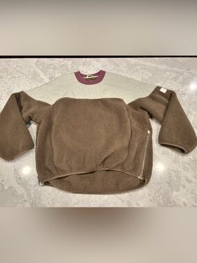 Free People Movement Sherpa Jacket with Mauve Ribbed Collar